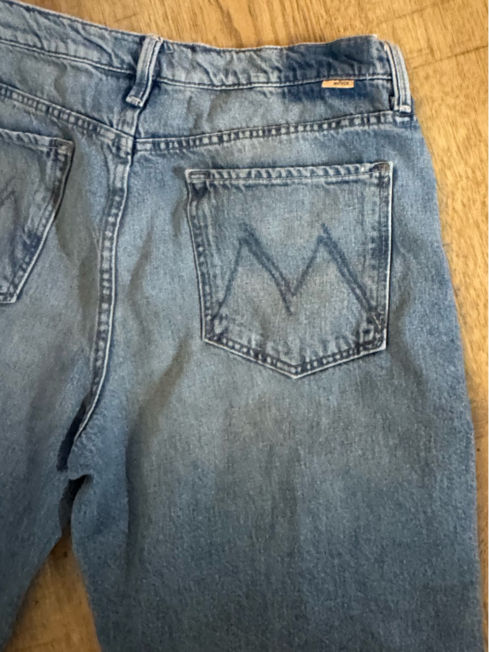 MOTHER Jeans The Dodger Skimp High Waist Cuffed Hem Wide Leg Jeans Size 32 - Picture 8 of 8